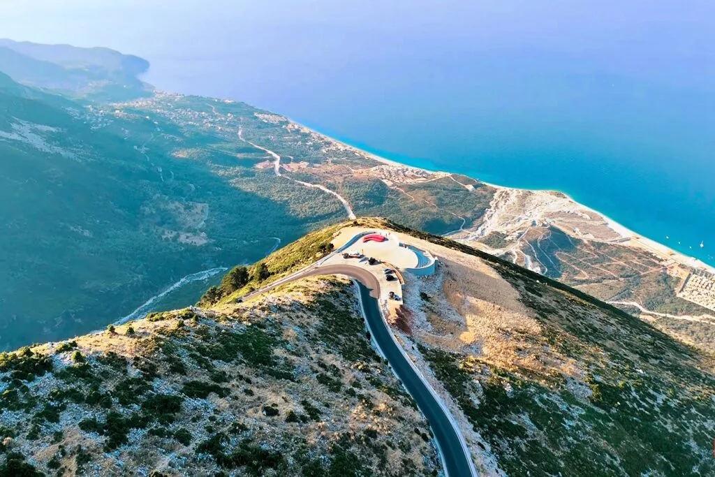 View from Llogara Pass, in Vlore, Albania