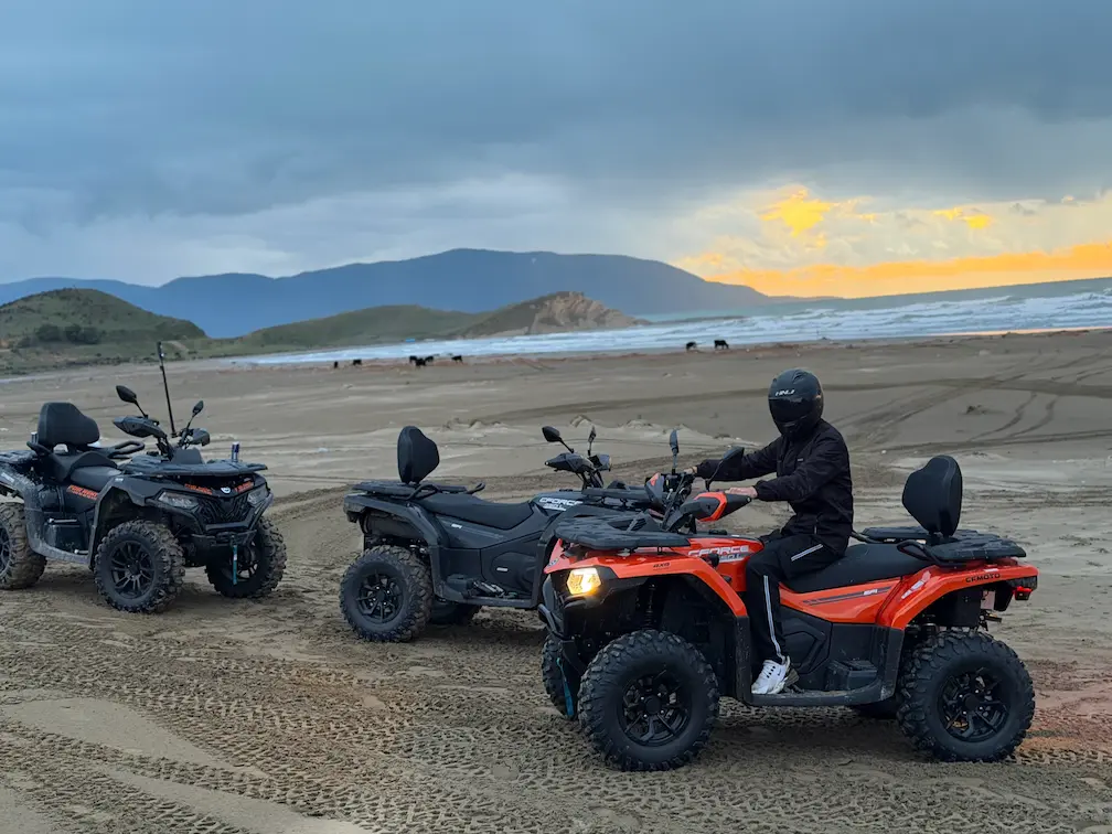 One person, during a quad/atv guided tour in Zvernec beach.
